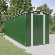 Abrigo de jardim 192x689x223 cm aço galvanizado verde