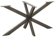 vidaXL Pé de mesa de jantar em formato de aranha, preto, 150x78x(72-73) cm, aço