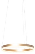 Candeeiro de suspensão design dourado 40 cm com LED regulável em 3 níveis - Anello Design