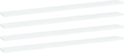 vidaXL Prateleiras para estante 4pcs 100x10x1,5cm contraplacado branco