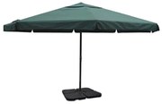 vidaXL Guarda-sol de jardim em alumínio com base portátil verde