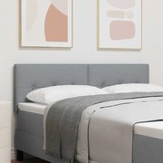Cabeceira vidaXL Estofada com Botões Cinza Claro 140 cm Tecido