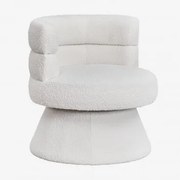 Poltrona Protea Bouclé De Tecido Caracóis Blanco - Sklum