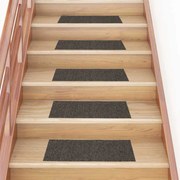vidaXL Tapetes de escada autoadesivos 30 peças 60x25 cm antracite retangulares