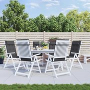 vidaXL Almofadões p/ cadeira encosto alto 6pcs tecido oxford antracite
