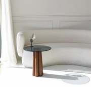 Mesa de Centro Thales – Nogueira e Cinzento Escuro – 50x50x50 cm