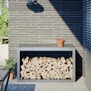 vidaXL Suporte para lenha 100x40x60 cm aço galvanizado