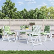 vidaXL Almofadões cadeira de encosto baixo 4 pcs oxford padrão folhas