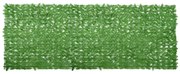 vidaXL Tela de varanda com folhas verdes 400x150 cm