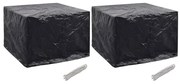 Capas para mobiliário de jardim 2 pcs 8 ilhós 122x112x98 cm