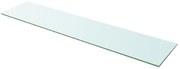 vidaXL Prateleira de vidro 110x25 cm transparente