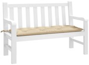 Almofadão p/ banco de jardim 120x50x7 cm tecido oxford bege