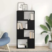 vidaXL Estante Carvalho preto Madeira de engenharia 60 x 24 x 124 cm