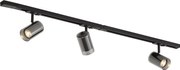 Modern railsysteem zwart met 3 spots 1-fase - Iconic Lloyd