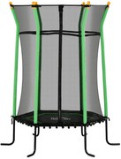 HOMCOM Trampolim para Crianças com Rede de Segurança e Estrutura de Aço para Interiores e Exteriores Carga 50kg Ø163,5x190 cm Verde