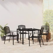 vidaXL 5 pcs conjunto de jantar para jardim aço antracite
