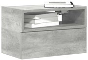 vidaXL Mesa de cabeceira de parede 45x26x28,5 cm cinzento cimento