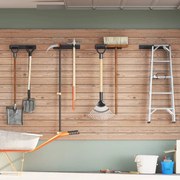 vidaXL Suportes de parede p/ ferramentas de jardim 4 pcs aço preto