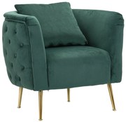 POLTRONA BUCARESTE VERDE CM 76X74X73