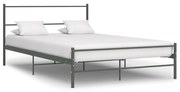 vidaXL Estrutura de cama metal 160x200 cm cinzento