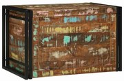 vidaXL Caixa de Armazenamento 80 x 50 x 50 cm Madeira recuperada