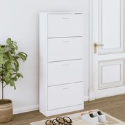 vidaXL Sapateira 63x24x147 cm derivados de madeira branco