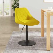 vidaXL Cadeira de jantar veludo amarelo mostarda
