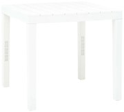 Mesa de jardim 78x78x72 cm plástico branco