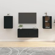 vidaXL Móveis de TV de parede 2 pcs 40x34,5x60 cm preto