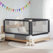vidaXL Barra segurança p/ cama infantil tecido 190x25 cm cinza-escuro