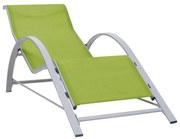 vidaXL Espreguiçadeira textilene e alumínio verde
