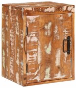 vidaXL Mesa-de-cabeceira Castanho Madeira Sólida Reclamada