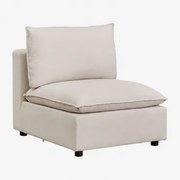 Módulo Central Para Sofá Modular Daniela Tecido Creme Bege - Sklum