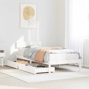vidaXL Cama sem colchão 90x190 cm madeira de pinho maciça branco