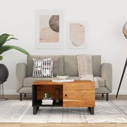 vidaXL Mesa de centro 80x50x40 madeira de acácia maciça/deriv. madeira