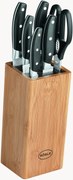 Bloco de facas com 5 facas e 1 tesoura Cuisine, conjunto de 7