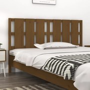 vidaXL Cabeceira de cama 165,5x4x100 cm pinho maciço castanho mel