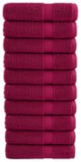 vidaXL Toalhas de banho premium SOLUND 10 pcs 70x140 cm 600 gsm bordô