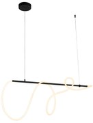 Candeeiro de suspensão design preto com LED regulável em 3 níveis - Danisha