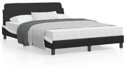 vidaXL Estrutura cama c/ cabeceira 120x200 couro artif. preto/branco