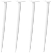 vidaXL Pés de mesa de console cônicos 4 peças branco 72-73 cm aço