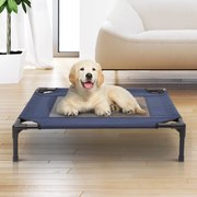 Cama para Animais de estimação tipo Cão ou Gato para Exterior Varanda e Jardim - Azul e Preto - 76 x 61 x 18 cm