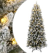 Árvore Natal artificial c/ 300 luzes LED e flocos de neve 240cm