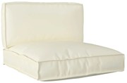 vidaXL Conjunto de Almofadas para Paletes , 2 Peças, Tecido Oxford Creme
