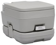 vidaXL Sanita portátil para campismo 10+10 L cinzento