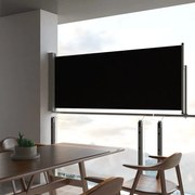 vidaXL Toldo lateral retrátil para pátio 100x300 cm preto