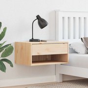 vidaXL Mesa de Cabeceira Montada na Parede com gaveta 2 pcs Castanho