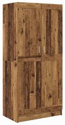 vidaXL Guarda-roupa com prateleira Madeira antiga 82,5 x 51,5 x 180 cm