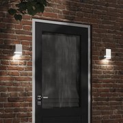 vidaXL Candeeiro de parede para exterior aço inoxidável prateado