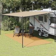 vidaXL Tapete de campismo para tenda 250x500 cm PEAD areia